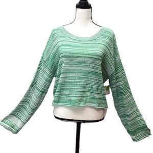 Arizona Jean Co Jolly Green Cropped Sweater Sz M